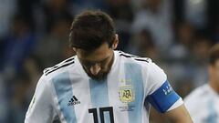 ¿Argentina, eliminada? Rostros de Messi, Maradona y la afición