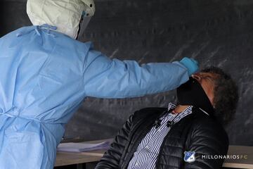Millonarios presentó sus pruebas COVID-19 en su sede deportiva con todas las medidas de bioseguridad