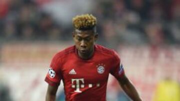 David Alaba, durante un partido con el Bayern Munich.