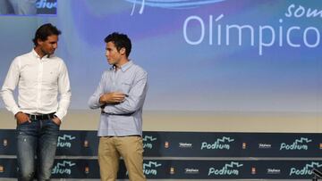 Nadal, con Gómez Noya en la presentación de las becas Podium de Telefónica.