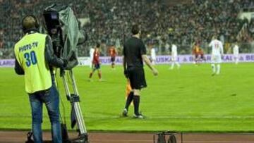 <b>EL APAGÓN. </b>La retransmisión de la televisión bielorrusa no se vio en España. Ninguna cadena pagó lo que se pedía.