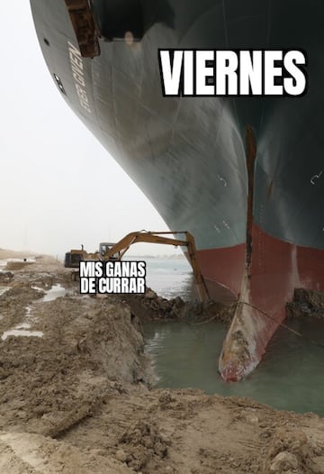 Los mejores memes del buque encallado en el Canal de Suez