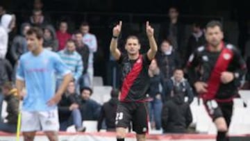 Delibasic celebra su gol al Celta este domingo.