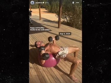 Zac Efron confirma que está “feliz y sano” tras ser hospitalizado en Ibiza por un incidente en la piscina