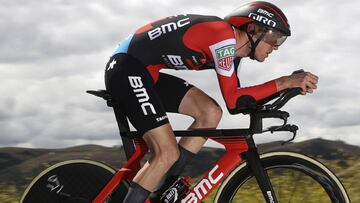 Tejay Van Garderen rueda durante la crono del Tour de California.