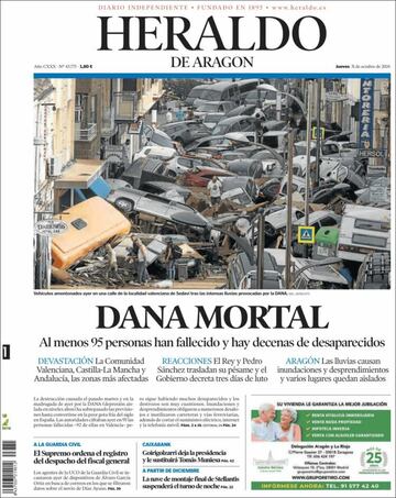 “No camináis solos”: la prensa copa sus portadas con la catástrofe de la DANA