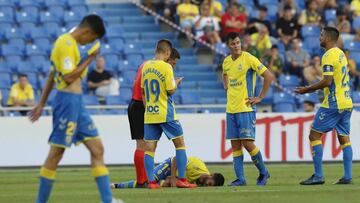 Benito cay&oacute; lesionado en el primer partido de la UD Las Palmas.