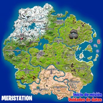 Debemos ir a cualquiera de estos puntos del mapa para comenzar la cadena de misiones