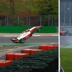 Tremendo susto de Vidales en Monza: vuela por una 'banana'