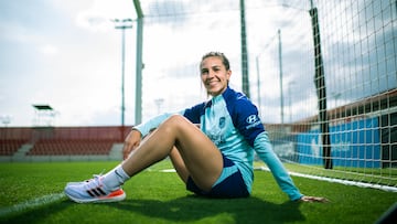 Entrevista con la jugadora del Atlético de Madrid Marta Cardona en la Ciudad Deportiva de Alcalá de Henares.