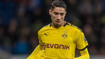 Achraf, en un partido del Dortmund.