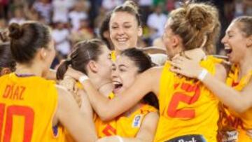 Las jugadoras de la Selección Sub-20 celebran el pase a la final.