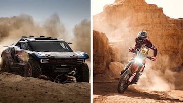 Carlos Sainz, con el Ford, y Tosha Schareina, con la Honda.