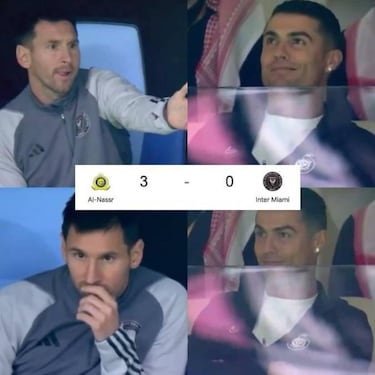 Los memes se ceban con Messi tras la goleada del Al-Nassr