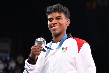   Silver Medalist  Prisca Awiti of Mexico during the Judo competition Women -63 Kg Final Gold Medal against Andreja Leski of Slovenia as part of the Olympic Games Paris 2024 at Champ-de-Mars Arena Mat 2 on July 30, 2024, Paris, France.