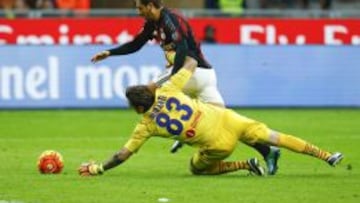 Cerci, en un partido con el Milán.