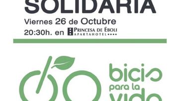 Cena Solidaria con Contador y Bassi para 'Bicis para la Vida'