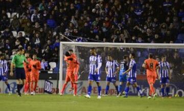 0-3. Messi celebró el tercer gol.