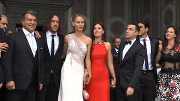 Puyol, Xavi, Eto'o, Laporta... la boda más culé de Víctor Valdés