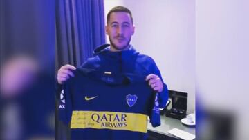 Hazard, su camiseta de Boca y las gracias a Juan Román Riquelme