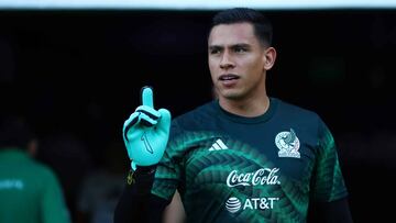 MAZATLAN, MEXICO - JUNE 07: Angel Malagon of Mexico warms up prior to an international friendly match between Mexico and Guatemala at Kraken Stadium on June 07, 2023 in Mazatlan, Mexico. (Photo by Sergio Mejia/Getty Images)