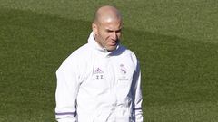 Zidane, en un entrenamiento.