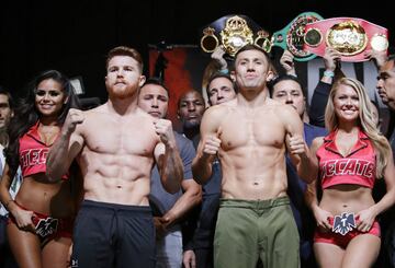 El pesaje Canelo-GGG en imágenes