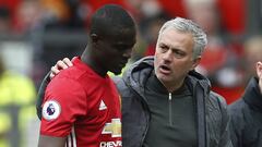 Bailly y Mourinho.