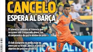 Portada del Diario Sport del día 14 de diciembre de 2016.