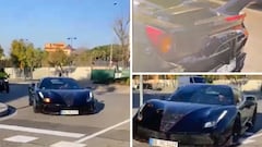 To the Batmobile! Aubameyang clocks in driving new Ferrari 488