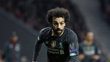 Salah, durante el partido entre Atl&eacute;tico y Liverpool celebrado en el Wanda Metropolitano. 