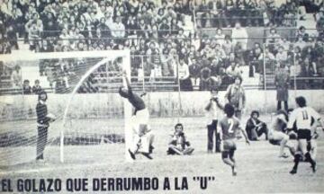 31 de octubre de 1976: Colo Colo gana 1-0 a la U en el Superclásico, con un cabezazo de Julio Crisosto en el estadio Nacional.