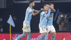 Iago Aspas, jugador del Celta de Vigo, celebra el gol anotado ante el RCD Espanyol en LaLiga Santander.