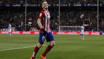 Saúl celebró así el 2-0 ante la Real.