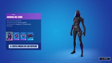 Club de Fortnite diciembre 2021: skin Asesina del Cubo y sus objetos ya disponibles