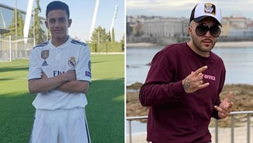 Im&aacute;genes de Jos&eacute; Antonio Reyes L&oacute;pez, hijo mayor del fallecido futbolista Jos&eacute; Antonio Reyes, posando con la equipaci&oacute;n del Real Madrid despu&eacute;s de cerrar su fichaje y de Kiko Rivera.