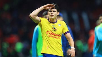 Israel Reyes of America during the final second leg match between Toluca and America as part of the Liga BBVA MX, Torneo Clausura 2025 at Nemesio Diez Stadium on May 25, 2025 in Toluca, Estado de Mexico, Mexico.