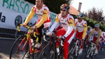 Óscar Freire junto al resto de la selección española