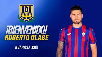 Roberto Olabe, nuevo jugador del AD Alcorc&oacute;n.