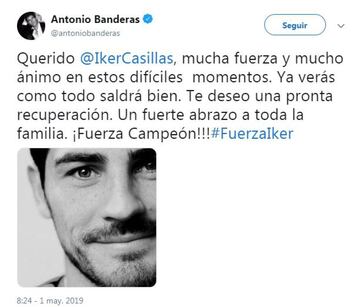 Deportistas, políticos, famosos... mandan fuerzas a Iker Casillas