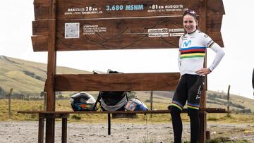 Annemiek van Vleuten, durante su concentración de pretemporada en Colombia.