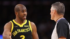 Warriors guard Chris Paul was ejected from the game against the Suns and he says he and the ref have “personal” beef after an incident involving Paul’s son.