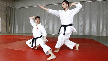 Los karatekas espa&ntilde;oles Sandra S&aacute;nchez y Dami&aacute;n Quintero.