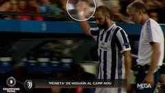 Higuaín hace una peineta al Camp Nou al ser sustituido