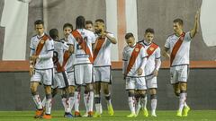 El Rayo celebra uno de los tantos ante el Grasshopper.