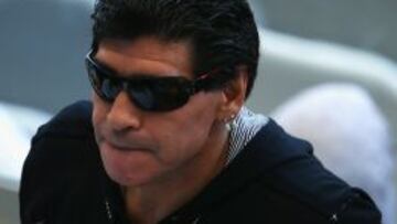 Maradona, en el partido que enfrentó a Argentina e Irán.