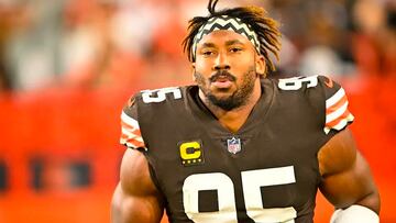 Myles Garret rompe las redes con su disfraz de Terminator
