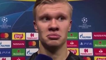 Cómo volver loco a los periodistas en cada entrevista: Haaland en zona mixta...