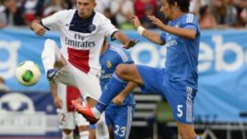 Fabio Coentrao, durante el amistoso del pasado fin de semana ante el PSG, no jugará ante los Galaxy.
