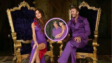 Este 4 de julio, David y Victoria Beckham celebran su 25 aniversario de matrimonio. Así han recreado el icónico look morado de su boda.